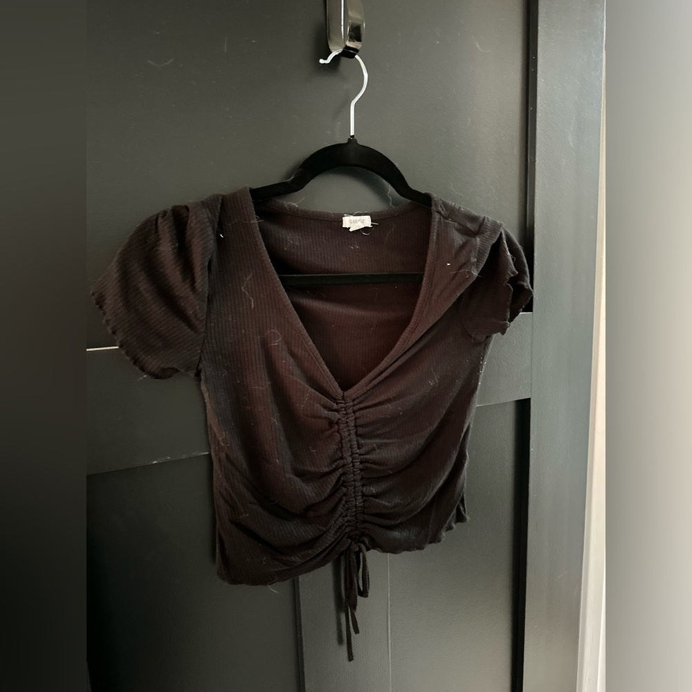 Soft garage black crop top!